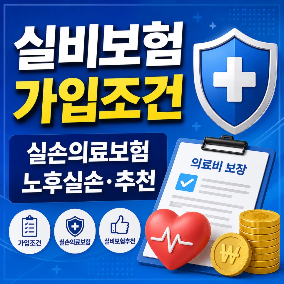 실비보험 가입 조건 2026: 노후 실손 의료비 비교 및 갱신 전략