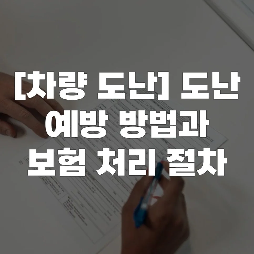 차량 도난 예방 및 보험 처리 완벽 가이드 2026 — 자동차 — nagaja6