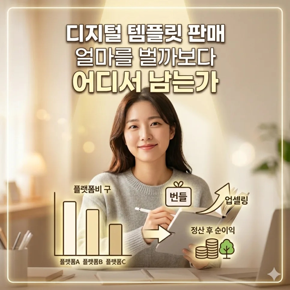 디지털 템플릿 판매 수익률 2026: 정산 후 순이익 극대화 전략 2