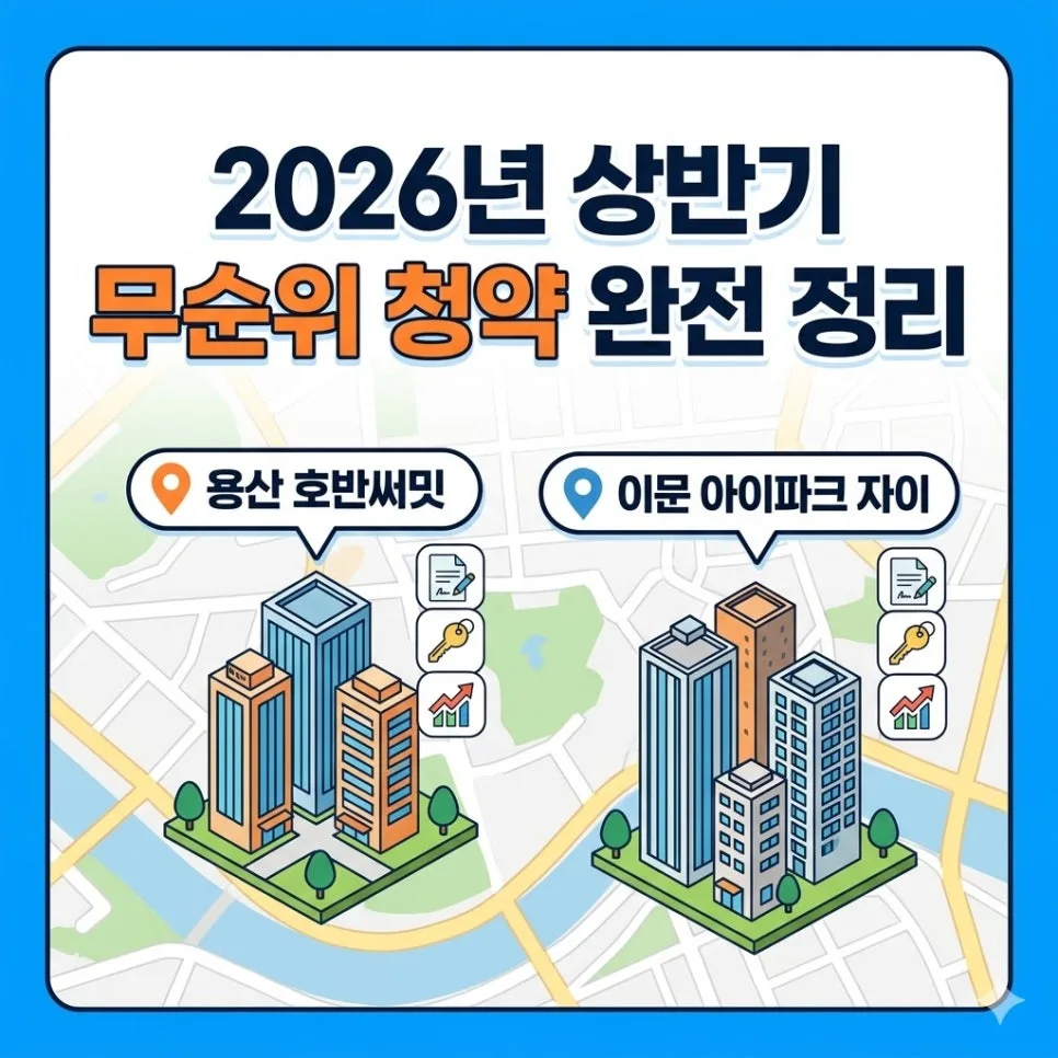 무순위 청약 2026: 용산·이문 14억/6억 시세차익, 자격·자금 계획 완벽 분석