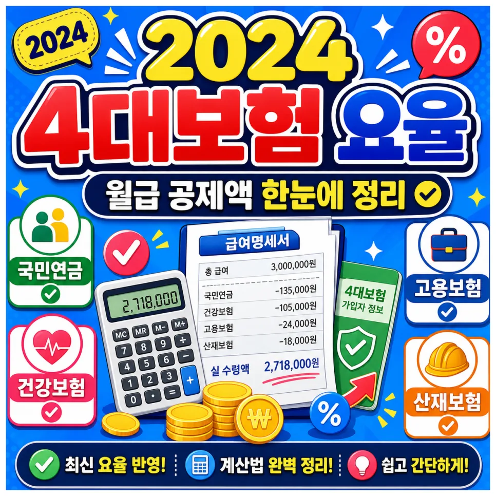 2026년 4대보험 요율 및 공제액 계산법: 실수령액 높이는 비결