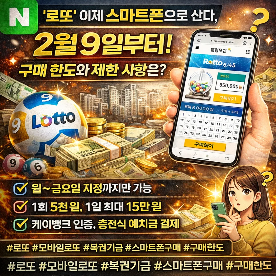 스마트폰으로 로또 구매하는 법 2026: 한도·방법·주의점 총정리 — 비즈니스·경제 — designalbranding