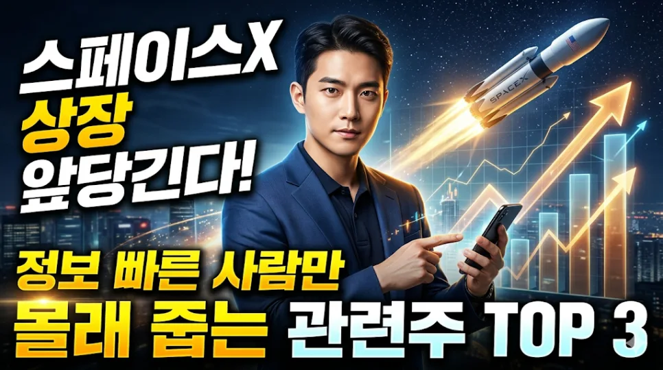스페이스X 상장 임박? 관련주 3인방 2026년 투자 전략