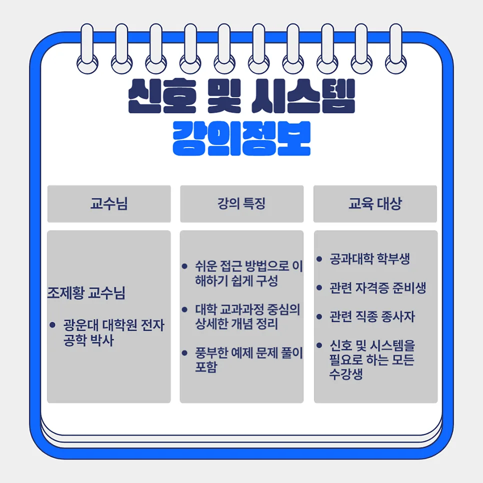 신호 및 시스템 2026년 완벽 정리: 대학인강 활용법 A to Z 3