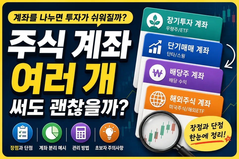 주식 계좌 분리 2026: 투자 목적별 관리로 수익률 높이는 법