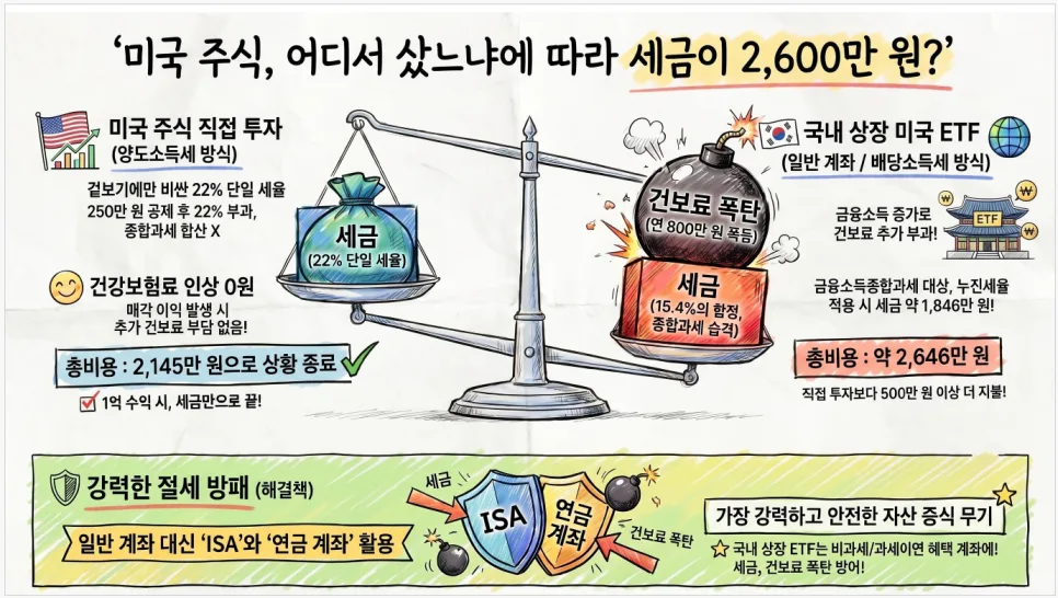 미국 ETF 세금 절약법 2026: ISA vs 연금 계좌 비교