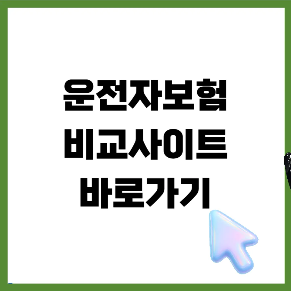 2026년 운전자보험 비교사이트 활용법: 핵심 담보 총정리