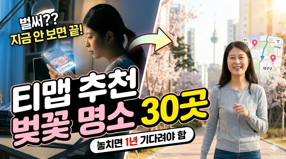 2026년 벚꽃 명소 30곳: 티맵 추천, 지금 아니면 끝! — 일상·에세이 — son9172