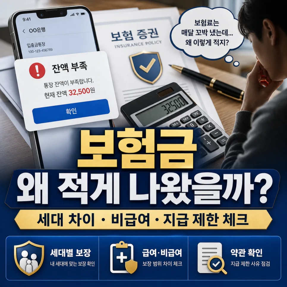 실손보험금 왜 적게 나올까? 2026년 지급액 덜 받는 이유 총정리