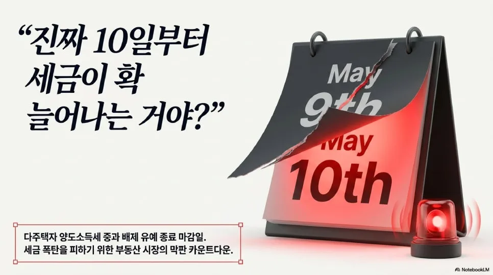 양도세 중과 유예 종료 D-day, 3억 급매 나온 이유는? 2026