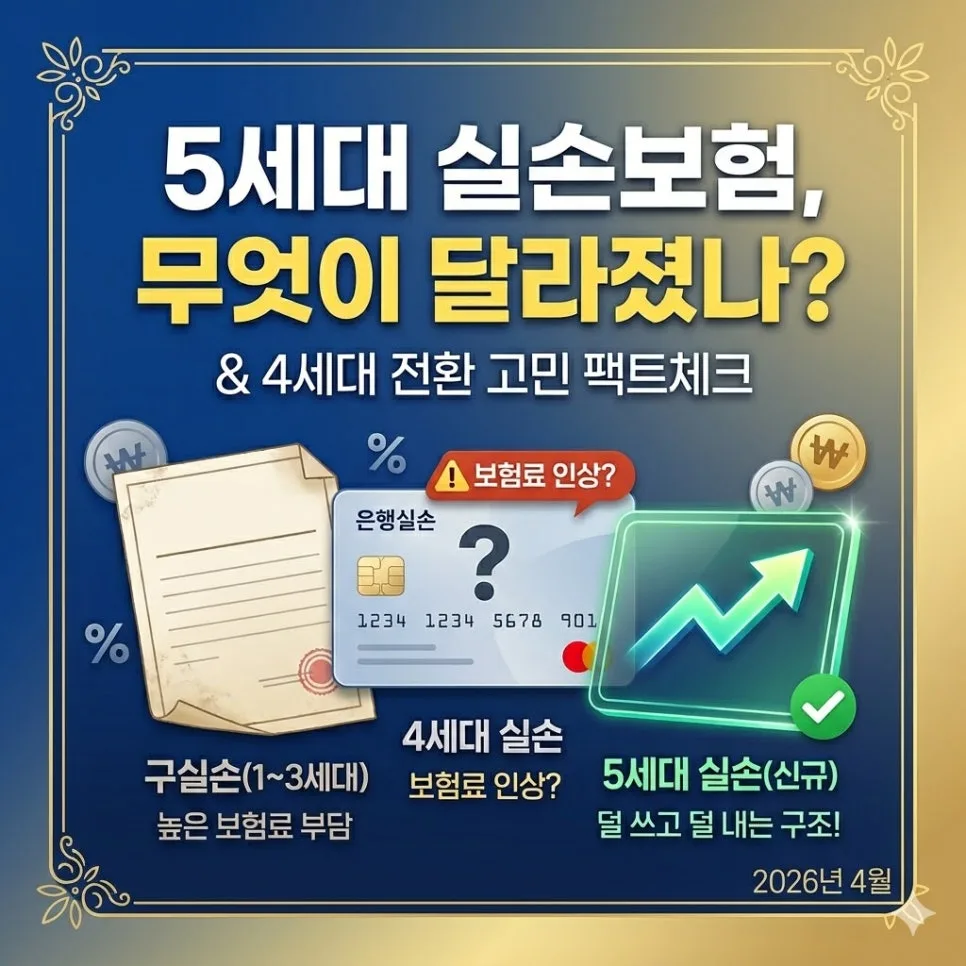 5세대 실손보험 전환, 2026년 보험료 폭탄 피하는 법 2