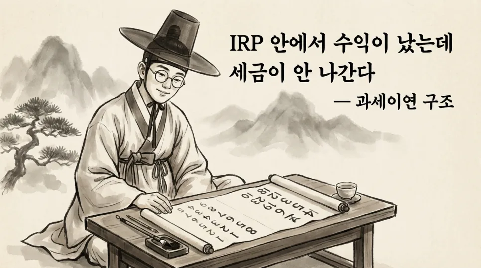 IRP 과세이연 2026: 세금 없이 수익 굴리는 비결