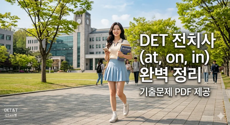 DET 장소 전치사 at, on, in 완벽 이해 2026 (기출 문제 포함) — 교육·학문 — sam_in_cananda