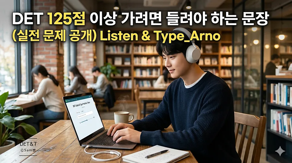 DET 125점 돌파 전략: Listen & Type 핵심 문장 완벽 분석 2026 — 교육·학문 — sam_in_cananda