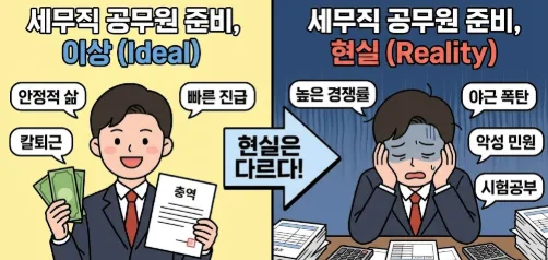 세무직 공무원 현실: 회계/세법 난이도와 합격 팁 2026