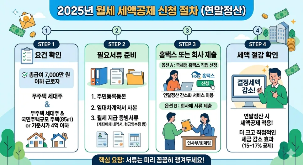 월세 세액공제 2026년 신청 방법 A to Z: 최대 132만원 환급받는 법 2