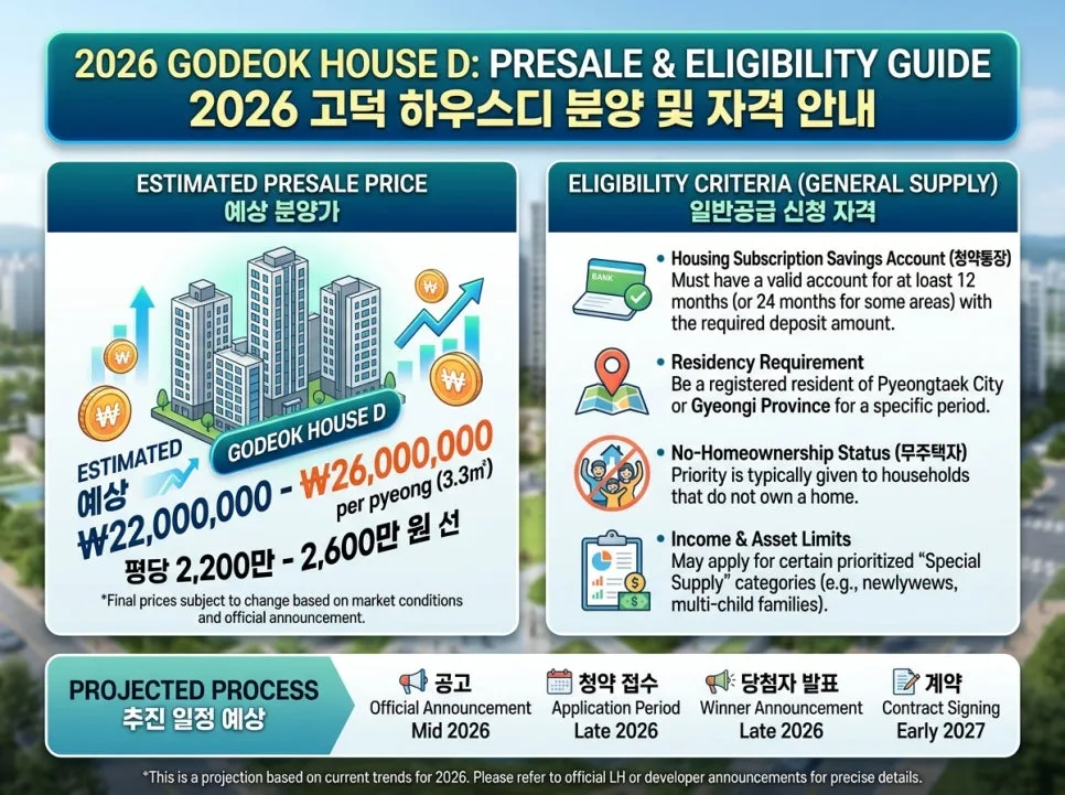 2026 고덕 하우스 디 분양가 및 자격 조건 완벽 분석