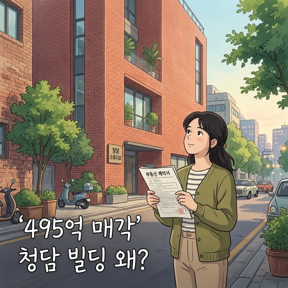 청담동 빌딩 투자 핵심 2026: 비 495억 매각 사례 분석