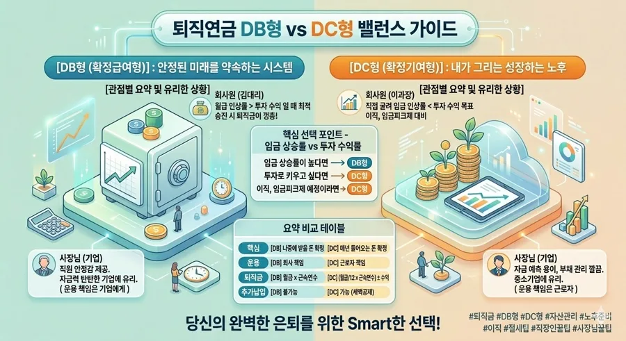 퇴직연금 DB vs DC, 직장인·사장님 선택 가이드 2026 3