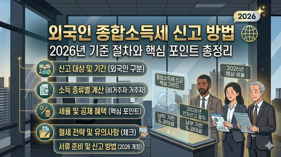 외국인 종합소득세 신고, 2026년 절차와 주의점 완벽 정리