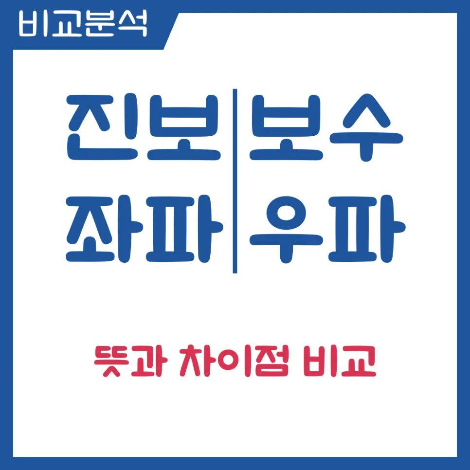 진보 보수 좌파 우파 뜻과 차이점 2026년 완벽 정리 — 사회·시사 — kteacher52