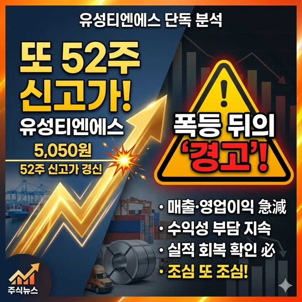 유성티엔에스 주가, 52주 신고가 돌파 후 전망은? 2026년 분석 — 비즈니스·경제 — conylog