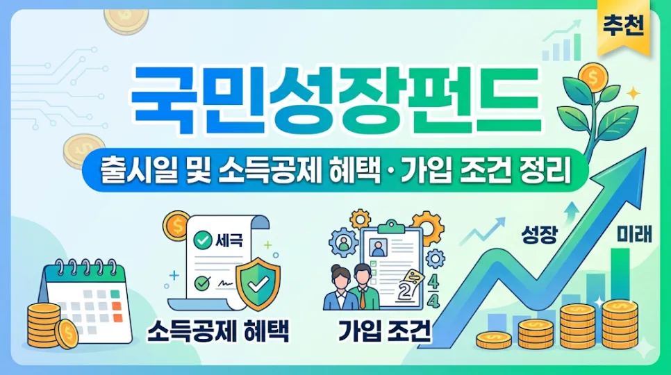 국민성장펀드 2026년 출시 임박? 소득공제 혜택 총정리