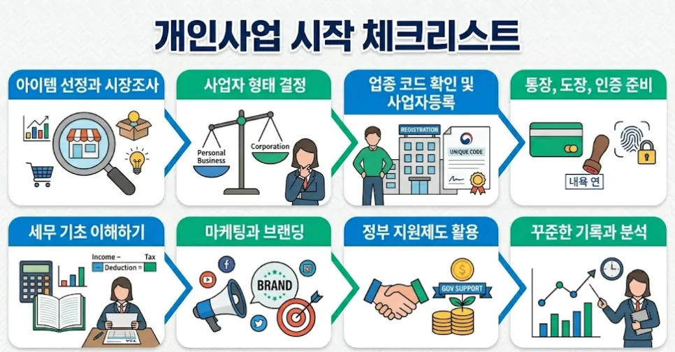 2026년 개인사업 시작 준비: 세금·업종코드·체크리스트 총정리 2