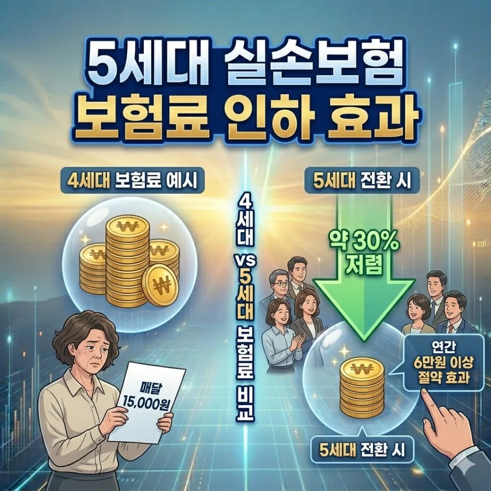 5세대 실손보험, 2026년 전환 시득일까? 보험료·보장 비교 분석 2