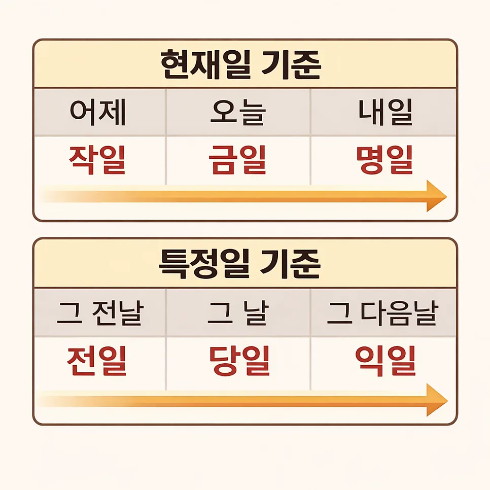 작일 금일 명일 전일 당일 익일 뜻 2026년 완벽 정리 3