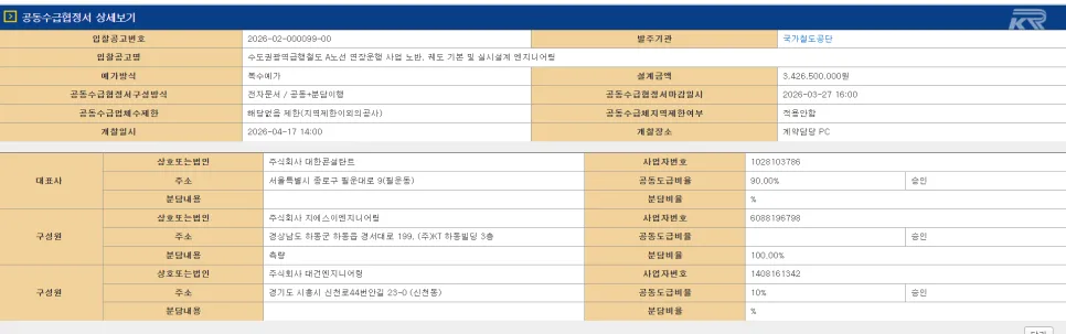 GTX-A 평택 지제역 연장 사업 입찰 결과 2026년 분석 2