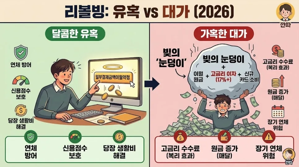 리볼빙, 이번 달만 써도 될까? 2026년 고금리 시대 현명한 대처법 2