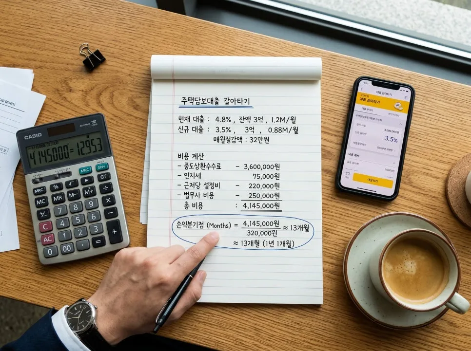 2026년 주택담보대출 갈아타기: 금리 인하 전 손익 계산법 2