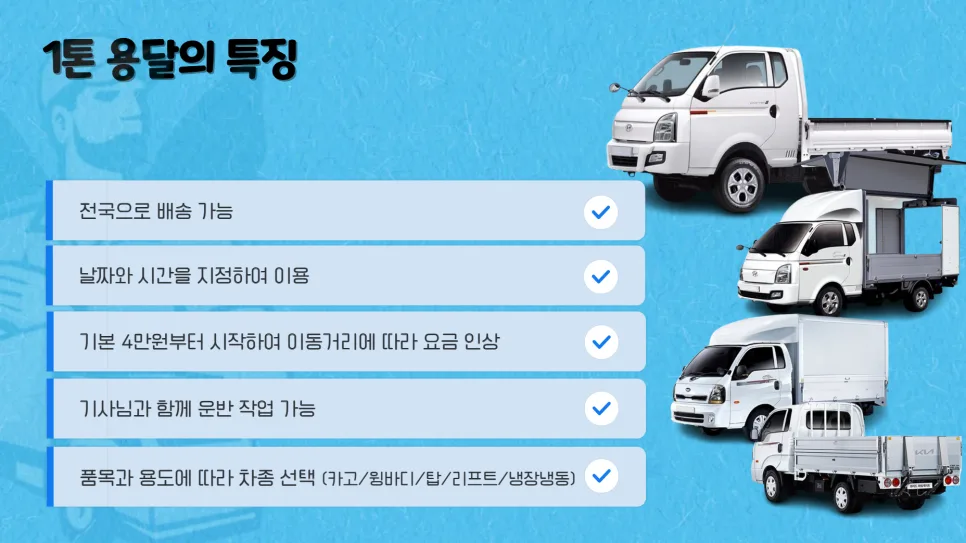 1톤 용달 비용 2026년 거리별 완벽 정리 (견적 노하우 포함) 2