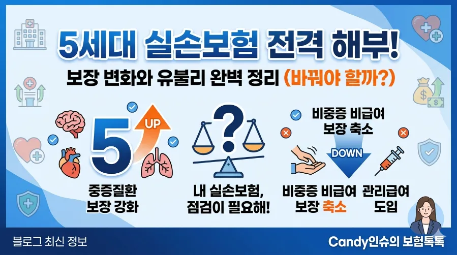 5세대 실손보험 개편: 유지 vs 전환, 2026년 당신의 선택은?