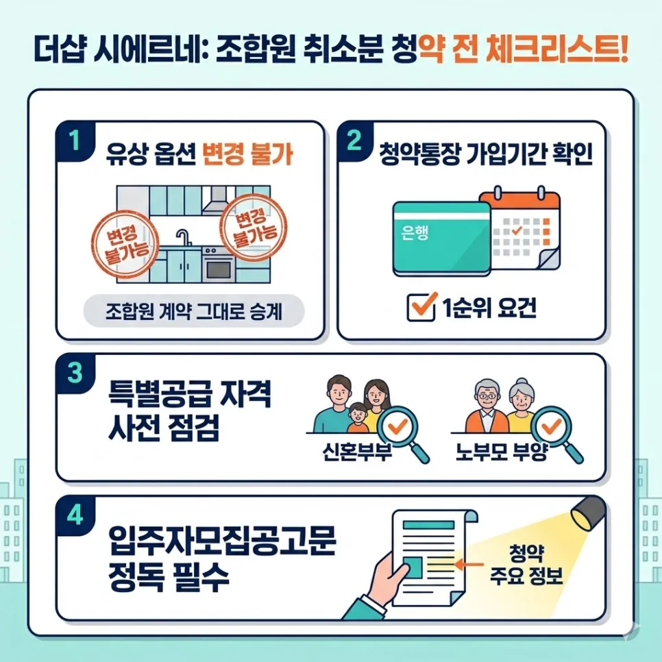더샵 시에르네 조합원 취소분, 2026년 청약 자격 및 신청 방법 완벽 분석 2