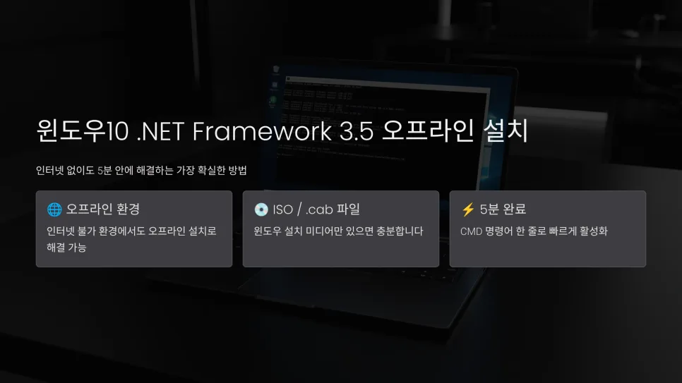 윈도우10 .NET Framework 3.5 오프라인 설치 2026년 완벽 가이드 3