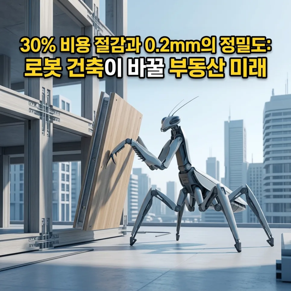 로봇 건축 2026: 30% 비용 절감과 0.2mm 정밀도로 부동산 미래 바꾼다