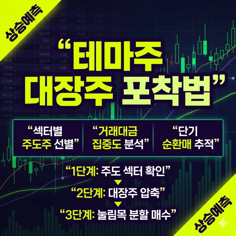 2026년 주도 테마주 대장주 찾는 법: 수익률 3배 높이는 핵심 지표