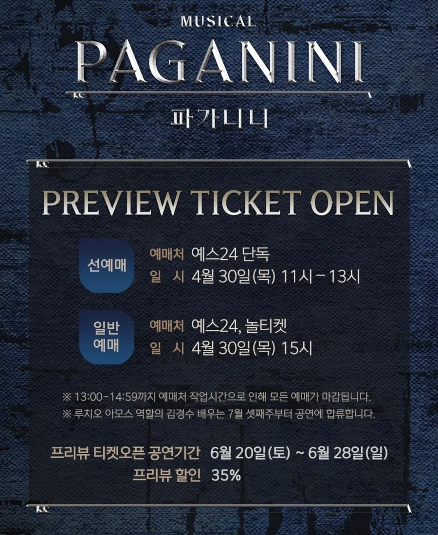 뮤지컬 파가니니 2026년 캐스팅 및 티켓팅 완벽 가이드 3