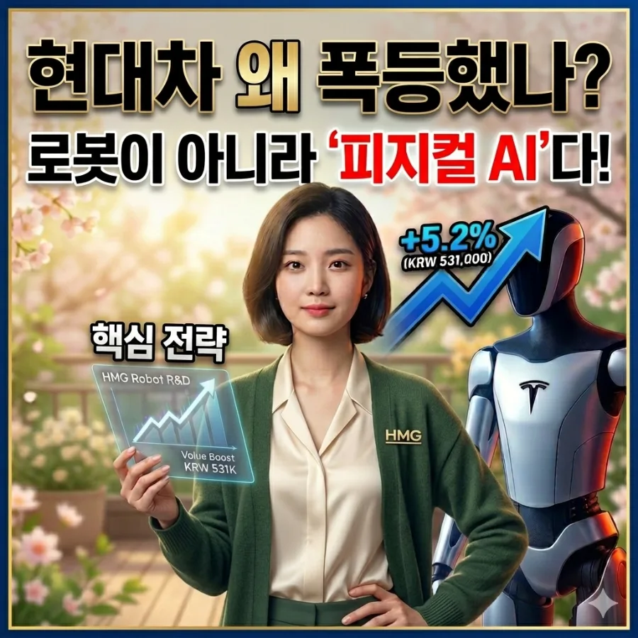 현대차 주가 상승 이유 2026: 로봇 아닌 '피지컬 AI' 전환 분석
