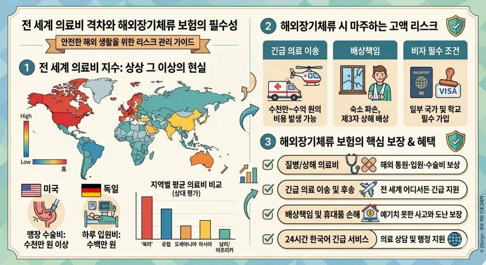 해외장기체류보험 2026: 수천만 원 의료비 폭탄 피하는 법 2