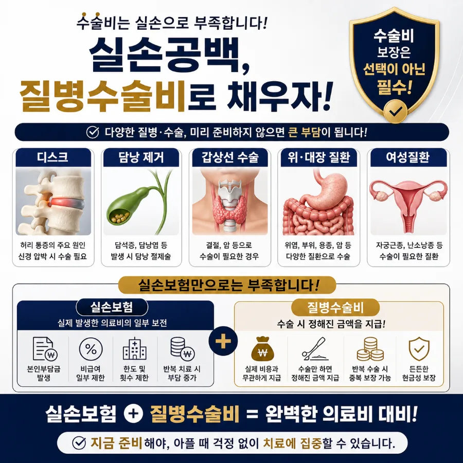 실손보험 공백 채우는 질병수술비, 2026년 최적 설계법 2