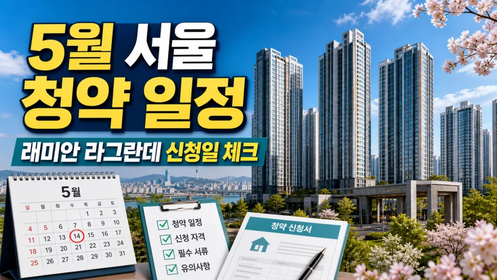서울 아파트 청약 2026년 5월 일정: 래미안 라그란데 신청 방법 총정리