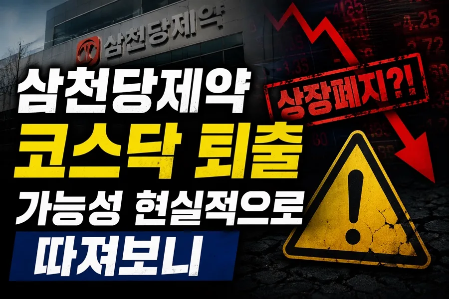 삼천당제약 상장폐지 가능성 2026: 벌점 5점, 투자 리스크 분석