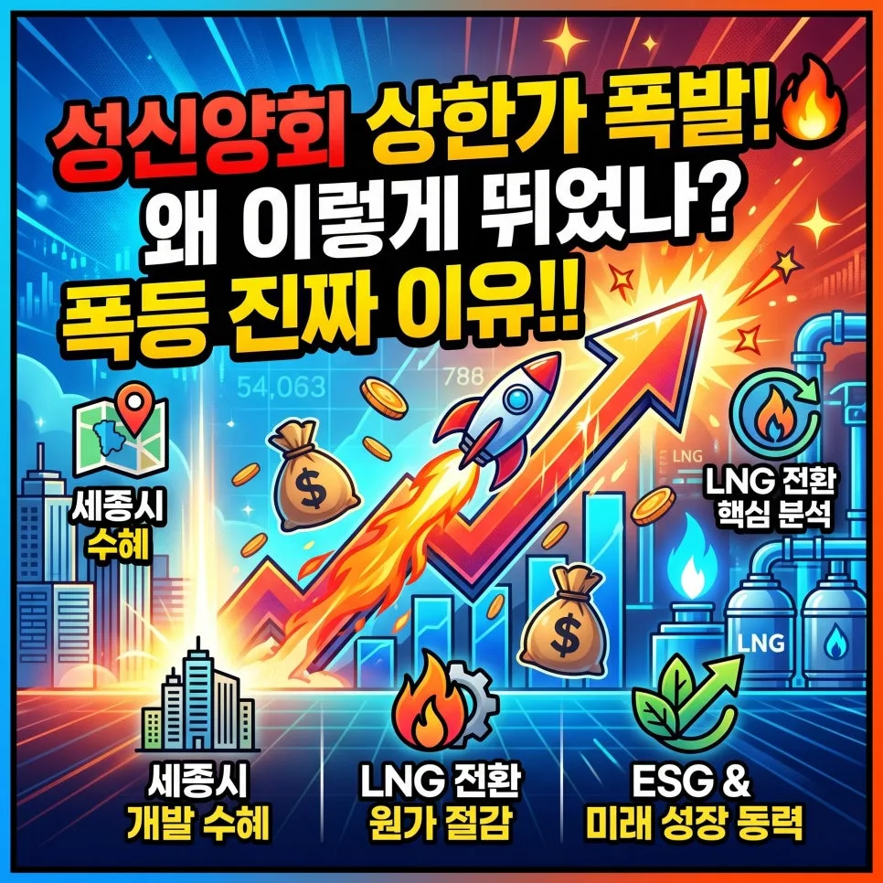 성신양회 상한가 이유 2026: 세종시 수혜 + LNG 전환 분석