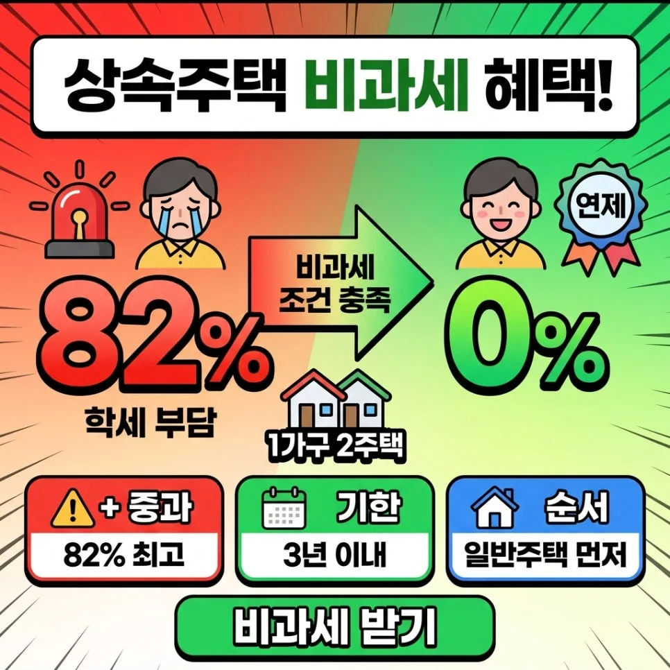 상속 1가구 2주택 양도세 비과세 조건 2026년 총정리