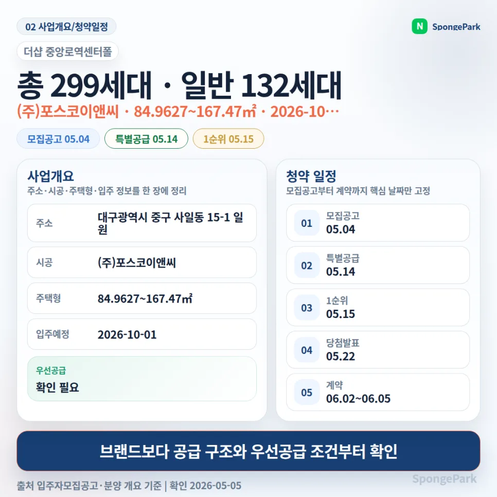 더샵 중앙로역센터폴 청약 자격·분양가 2026년 핵심 분석 2
